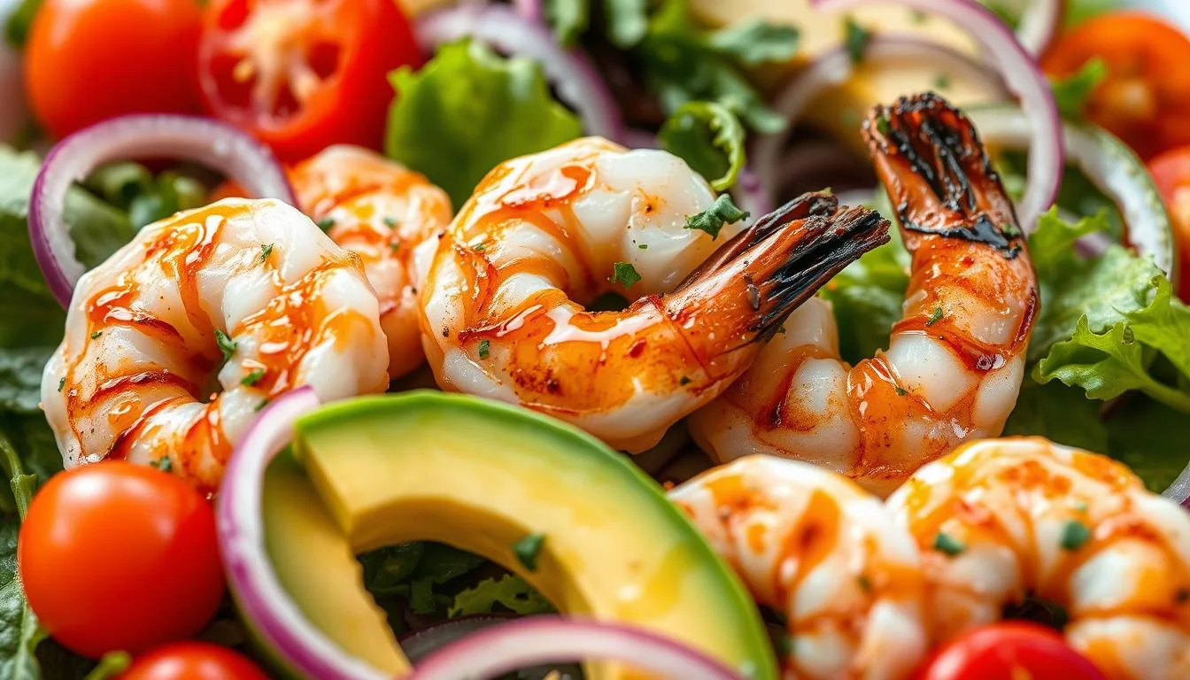 Grilled Shrimp Salad with Avocado