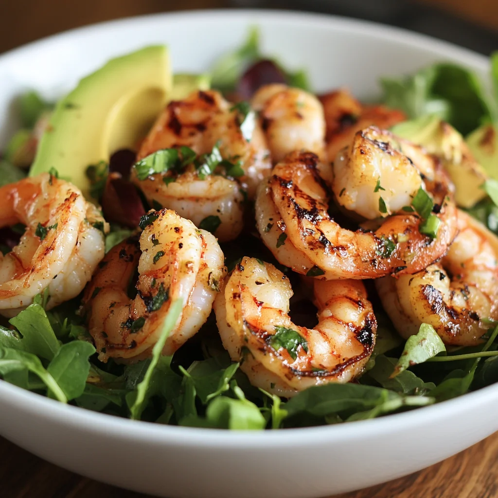 Grilled Shrimp Salad with Avocado recipe
