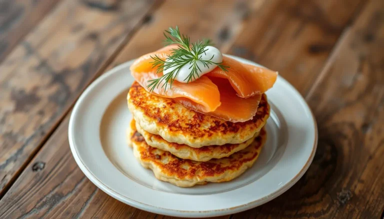 potato cake with salmon