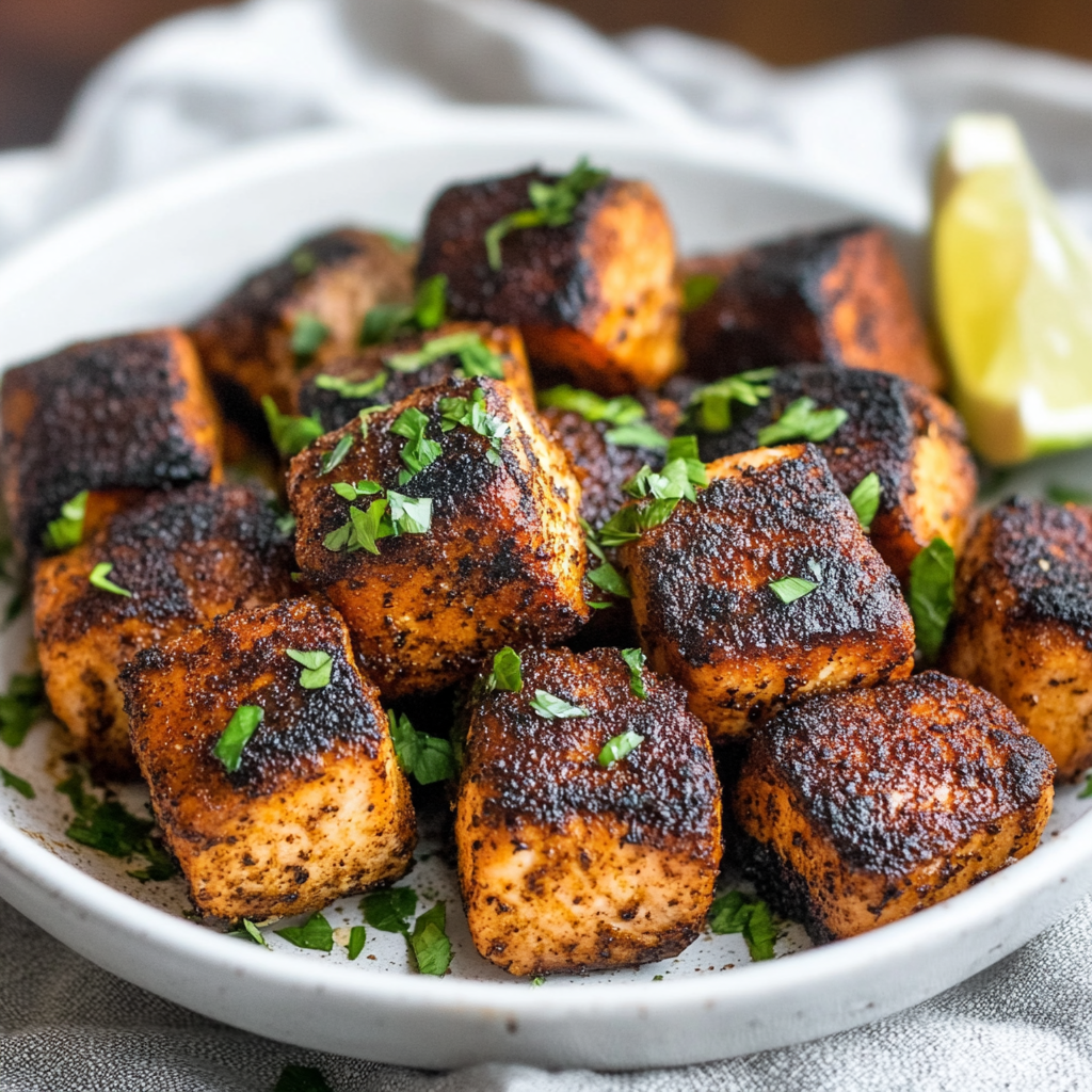 Blackened Salmon Bites