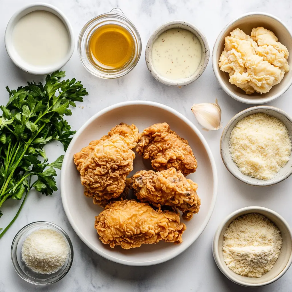 Chicken Fried Chicken with Garlic Parmesan Gravy
