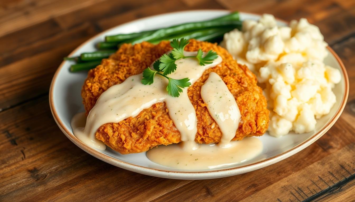 Chicken Fried Chicken with Garlic Parmesan Gravy