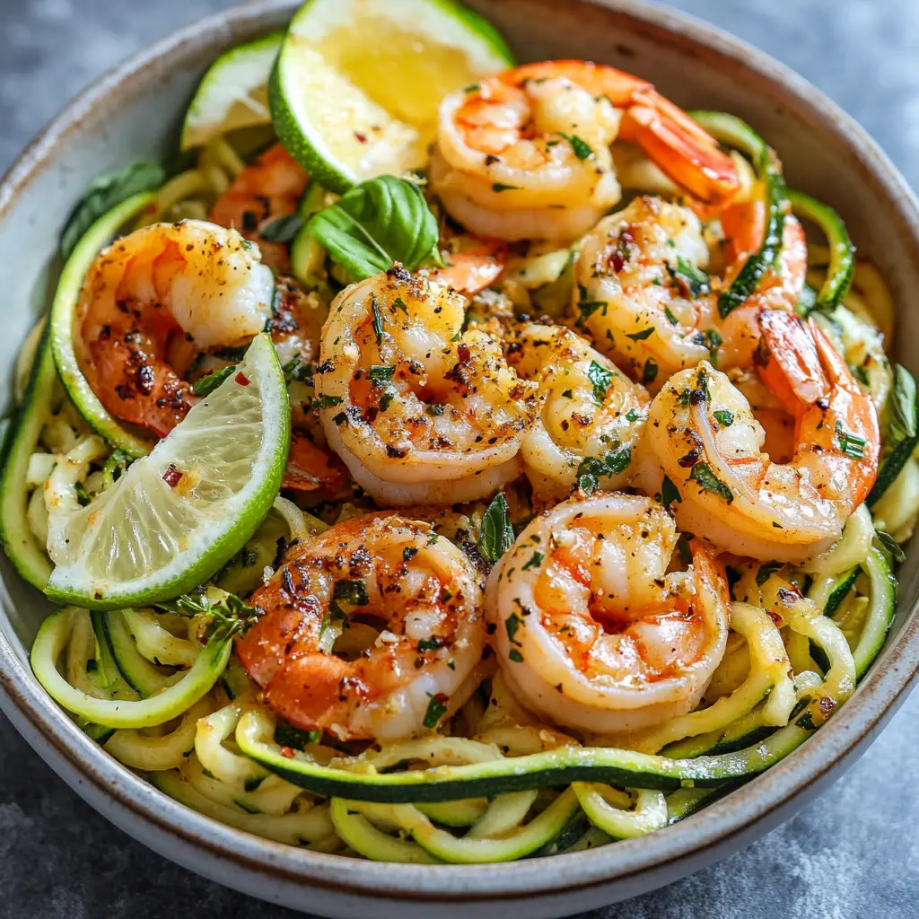  Garlic Butter Shrimp with Zucchini Noodles