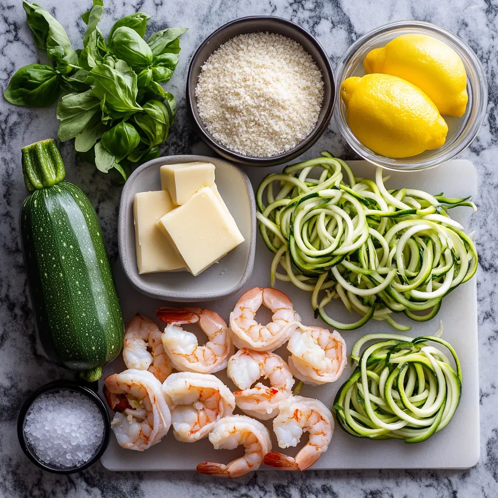  Garlic Butter Shrimp with Zucchini Noodles