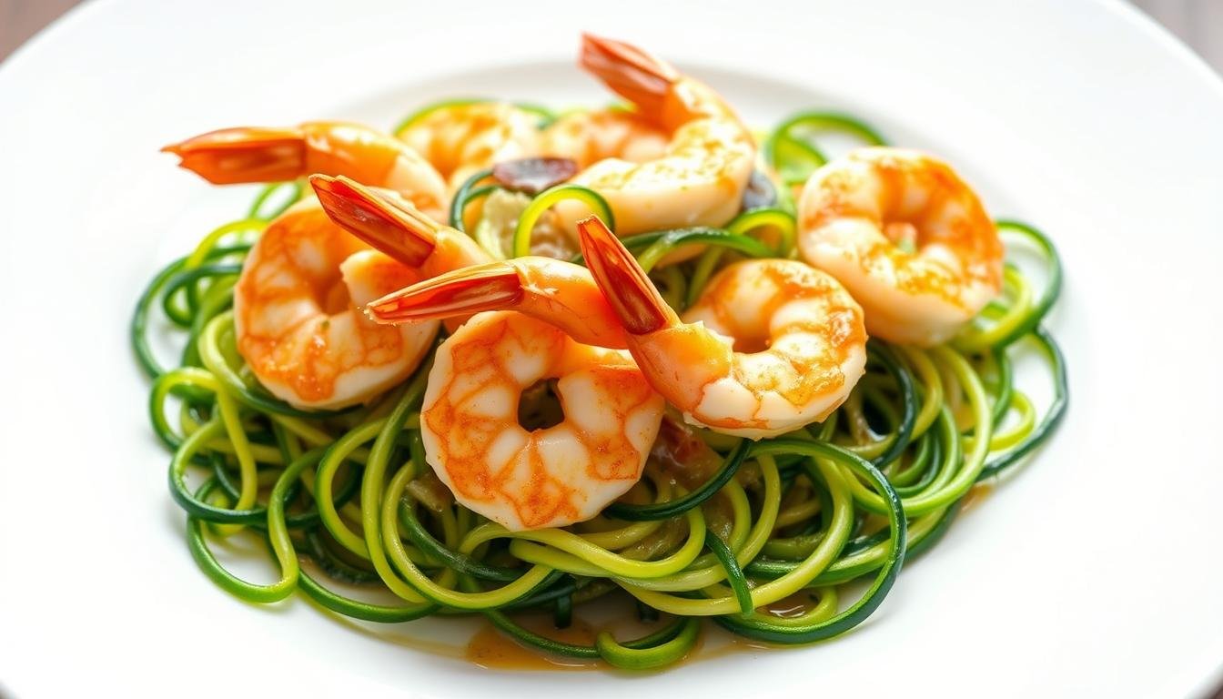 Garlic Butter Shrimp with Zucchini Noodles