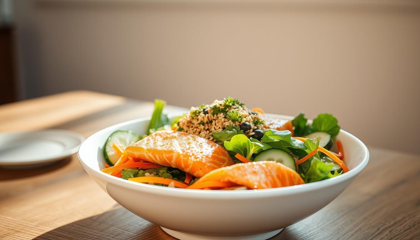 Salmon Rice Bowl Salad