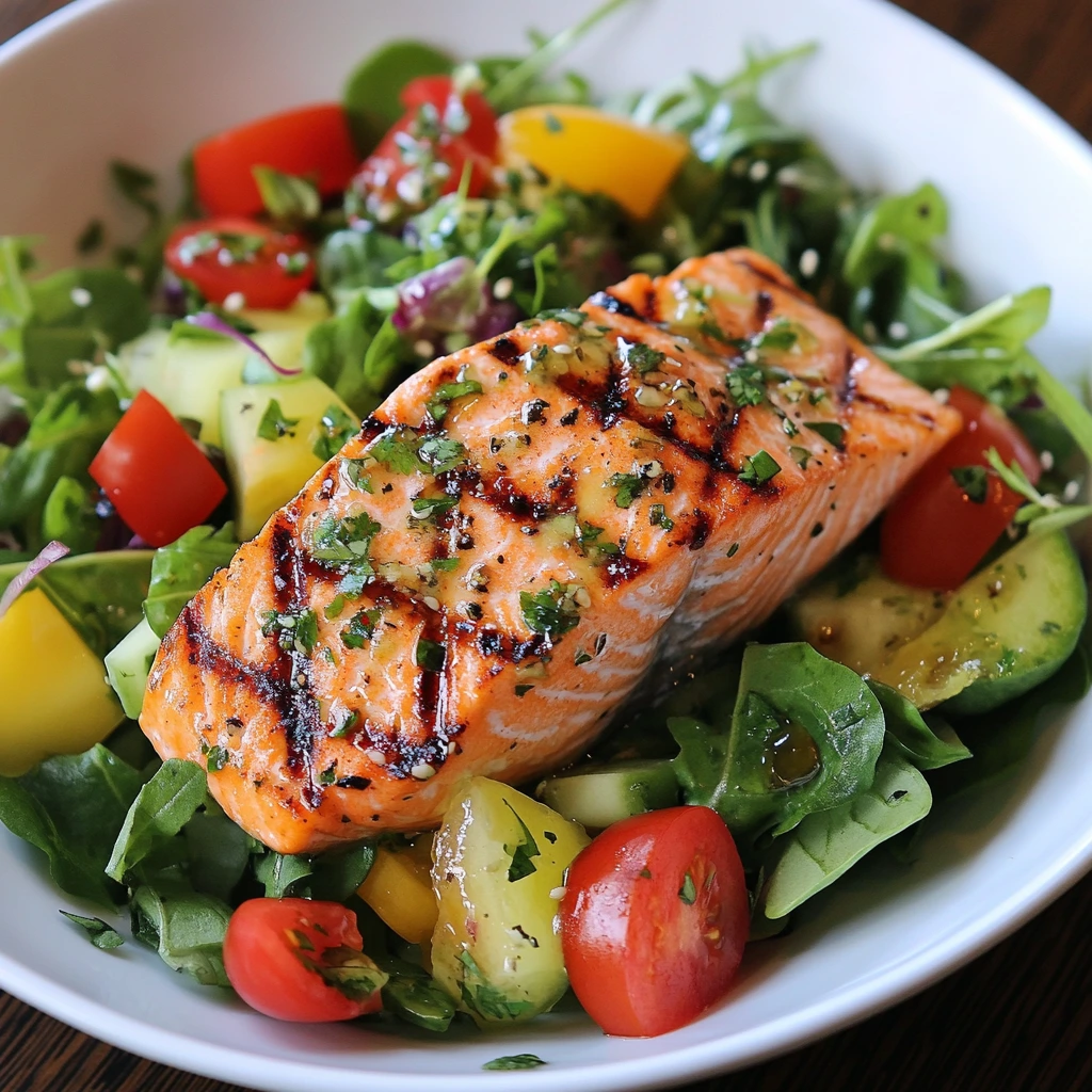 Grilled Salmon Salad